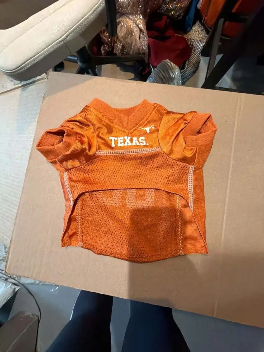 Pets First NCAA Texas Longhorns Mesh Dog Football Jersey